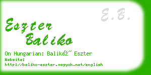 eszter baliko business card